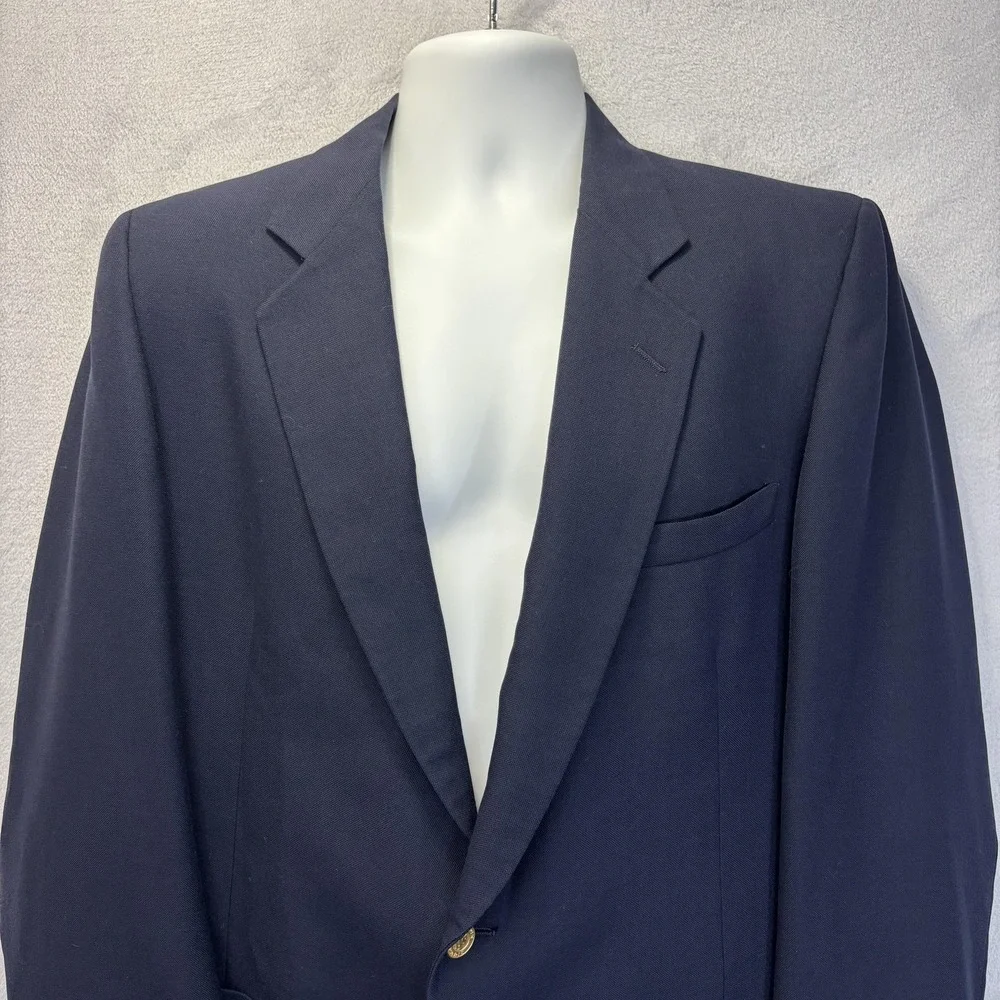 Vintage Pierre Cardin Blazer Mens 40 Navy Blue Gold Button Old Money‎ Preppy